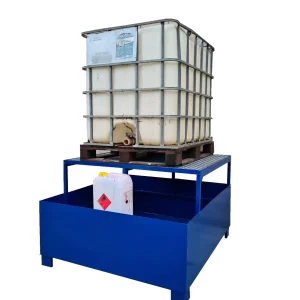Cubeta colectora de 1.000 litros con tramex electrosoldado y realce