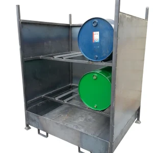 Cubeta colectora para 2 bidones en horizontal. capacidad 4 bidones