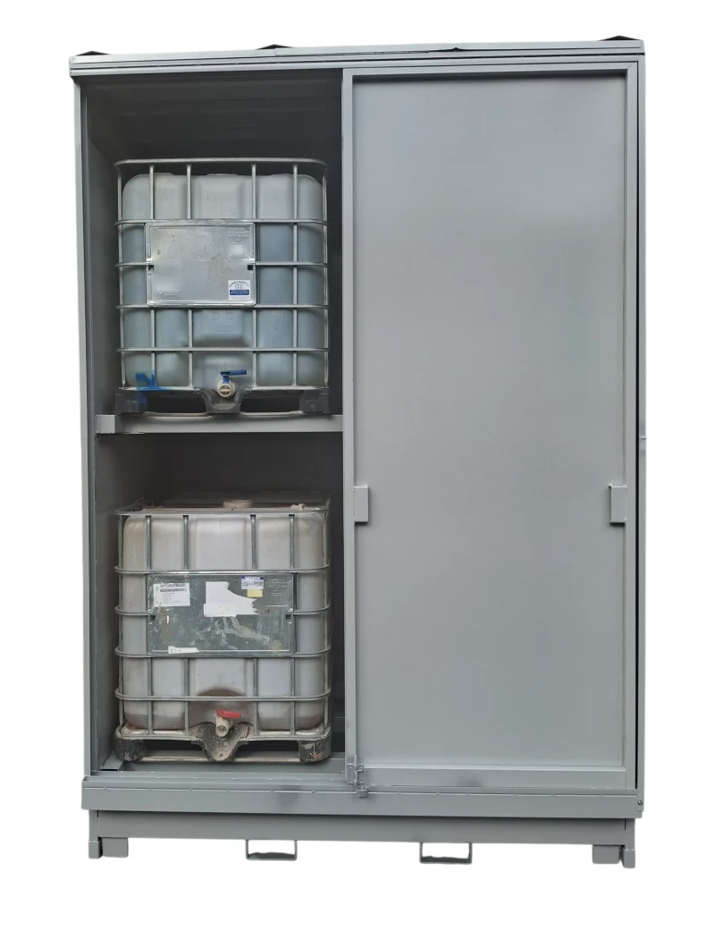 Caseta 2+2 para IBC 1000L, fabricada por Carros PF