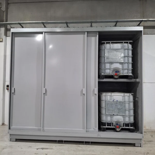 Caseta 3+3 IBC de 1000L, fabricada por Carros PF