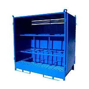 Armario para 3 + 3 bidones en horizontal, fabricado por Carros PF