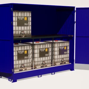 Caseta 3 + 3 IBC de 1.000 litros
