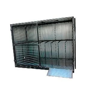 Caseta para botellas de aire comprimido con rampa abatible, fabricada por Carros PF