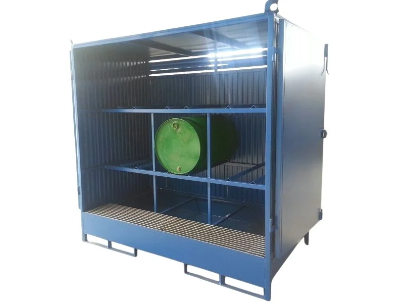 Armario para 3 + 3 bidones en horizontal fabricado por Carros PF