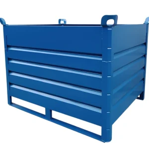 Cestón metálico de chapa azul