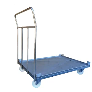 Carro plataforma inoxidable con desagüe