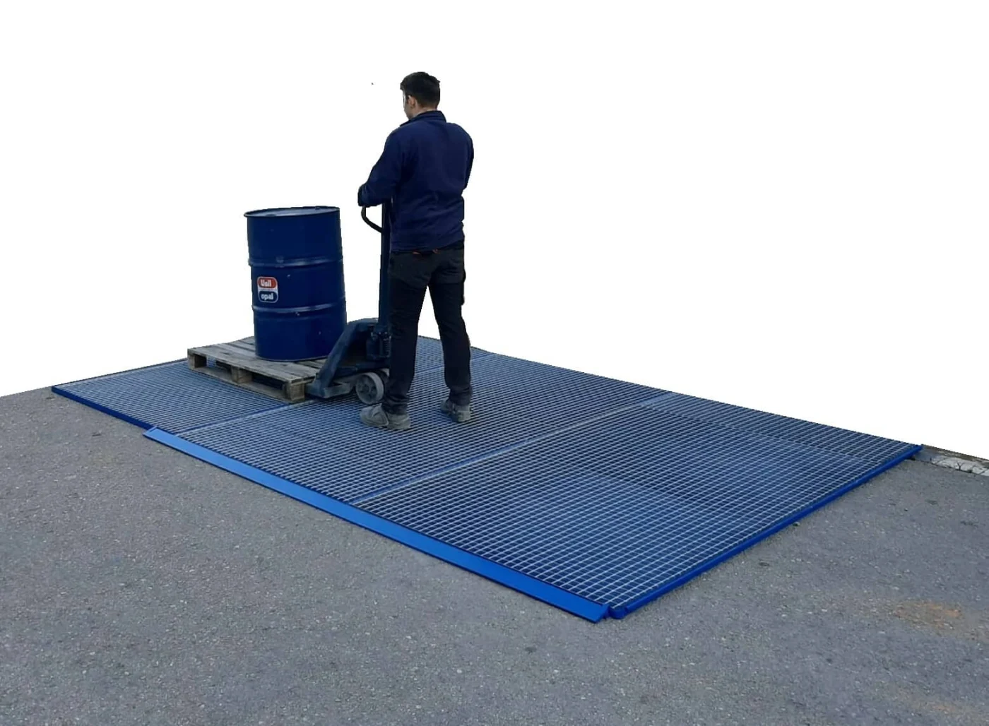 Suelo colector para contención de derrames fabricado por Carros PF