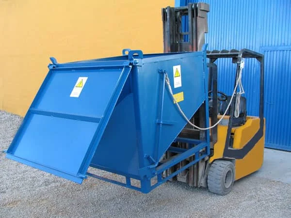 Contenedores metálicos con apertura frontal, fabricados por Carros PF
