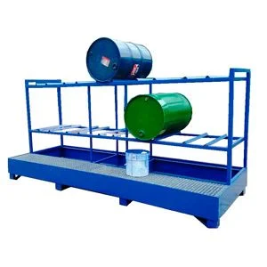 Cubeta colectora con soporte para bidones en horizontal