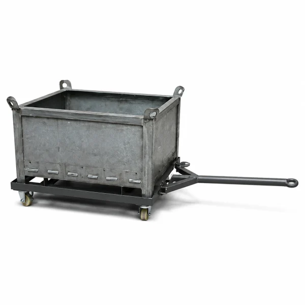 Vagoneta para transporte de cestones industriales fabricada por Carros PF