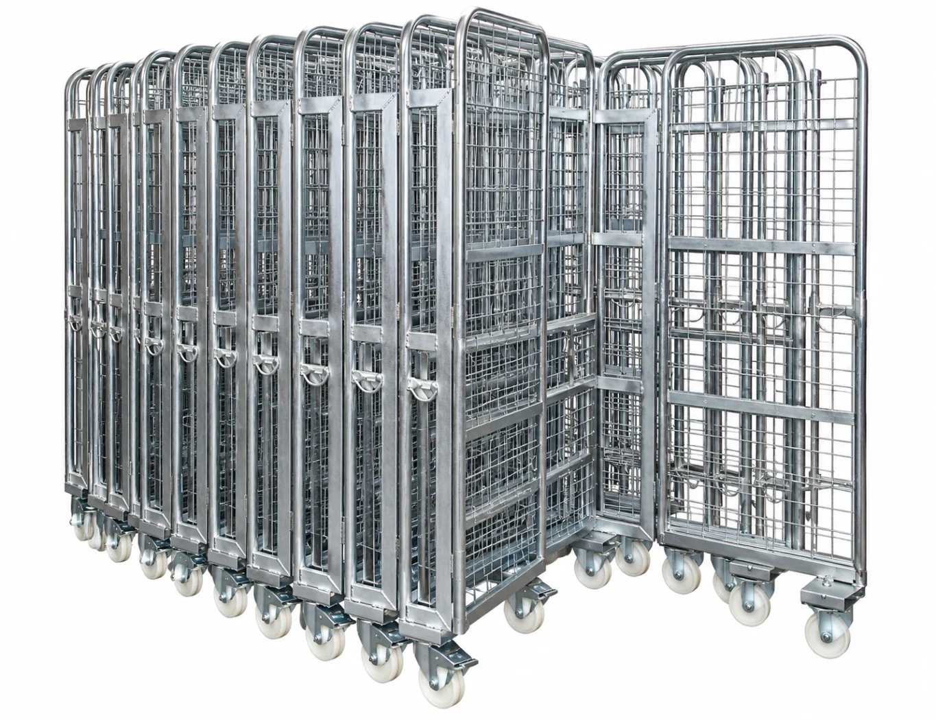 Carro plegable industrial, apilados