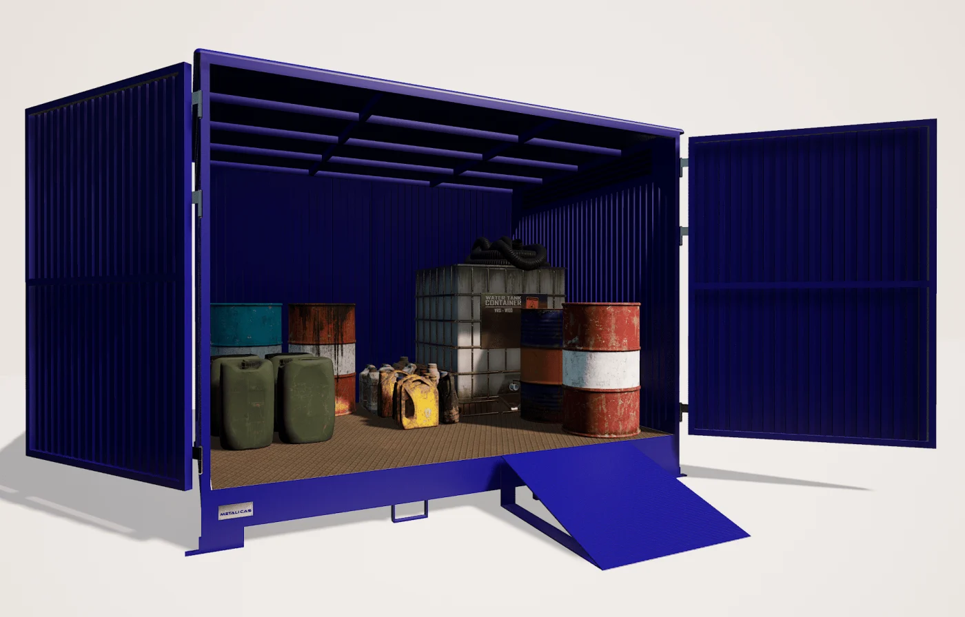 Caseta diáfana industrial 3000x2400x2400, fabricado por Carros PF