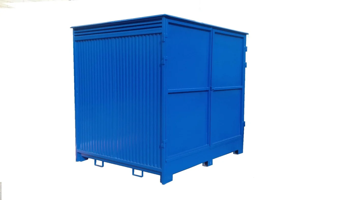 Caseta para 2 GRG (IBC) de 1.000 litros azul