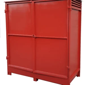 Caseta diáfana industrial roja 3000x2400x2400