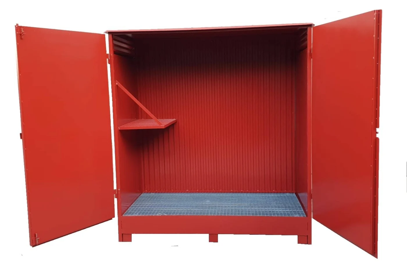Caseta diáfana industrial con estante 3000x2400x2400