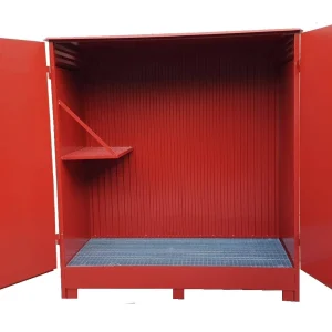 Caseta diáfana industrial con estante 3000x2400x2400