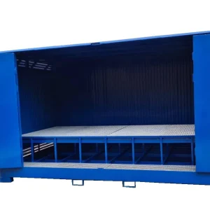 Caseta diáfana industrial 4000x2400x2400 para gases pesados