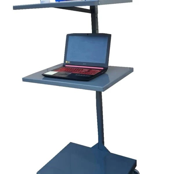 Mesa de ordenador móvil industrial, fabricado por Carros PF