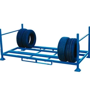 Estantería plegable para neumáticos. Fabricada por Carros PF