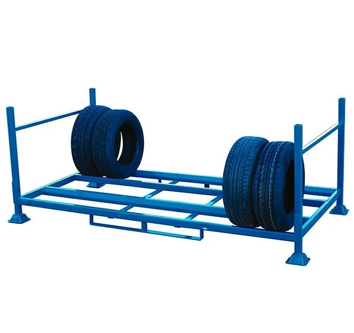 Estantería plegable para neumáticos. Fabricada por Carros PF