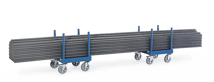 Base rodante metálico industrial para transporte de cargas fabricado por Carros PF